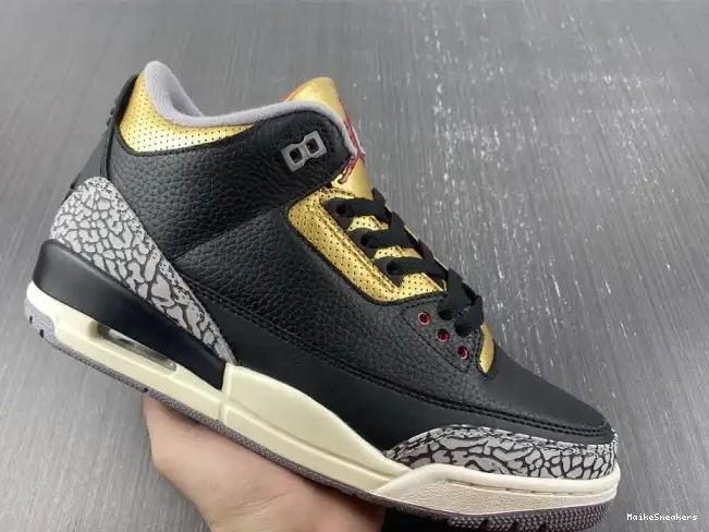 MaikeSneakers WMNS Black Jordan Air Gold CK9246-067 3 0606